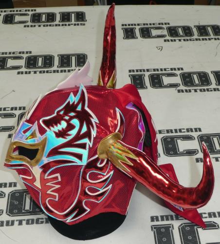 Dragon Lee Signed Auto Semi Pro Mask Bas Coa Lucha Libre Cmll Njpw Ingobernables