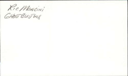 Ric Mancini D.2006 Actor Ghostbusters Signed 3" x 5" Index Card