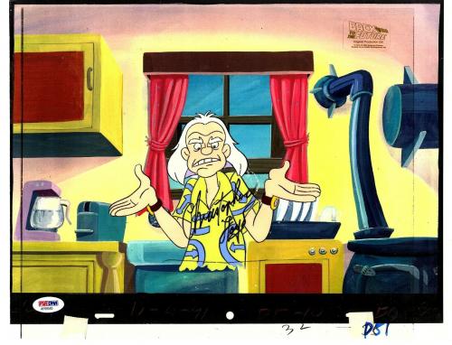 CHRISTOPHER LLOYD Signed "BACK TO THE FUTURE" Cartoon Animation Cel PSA/DNA