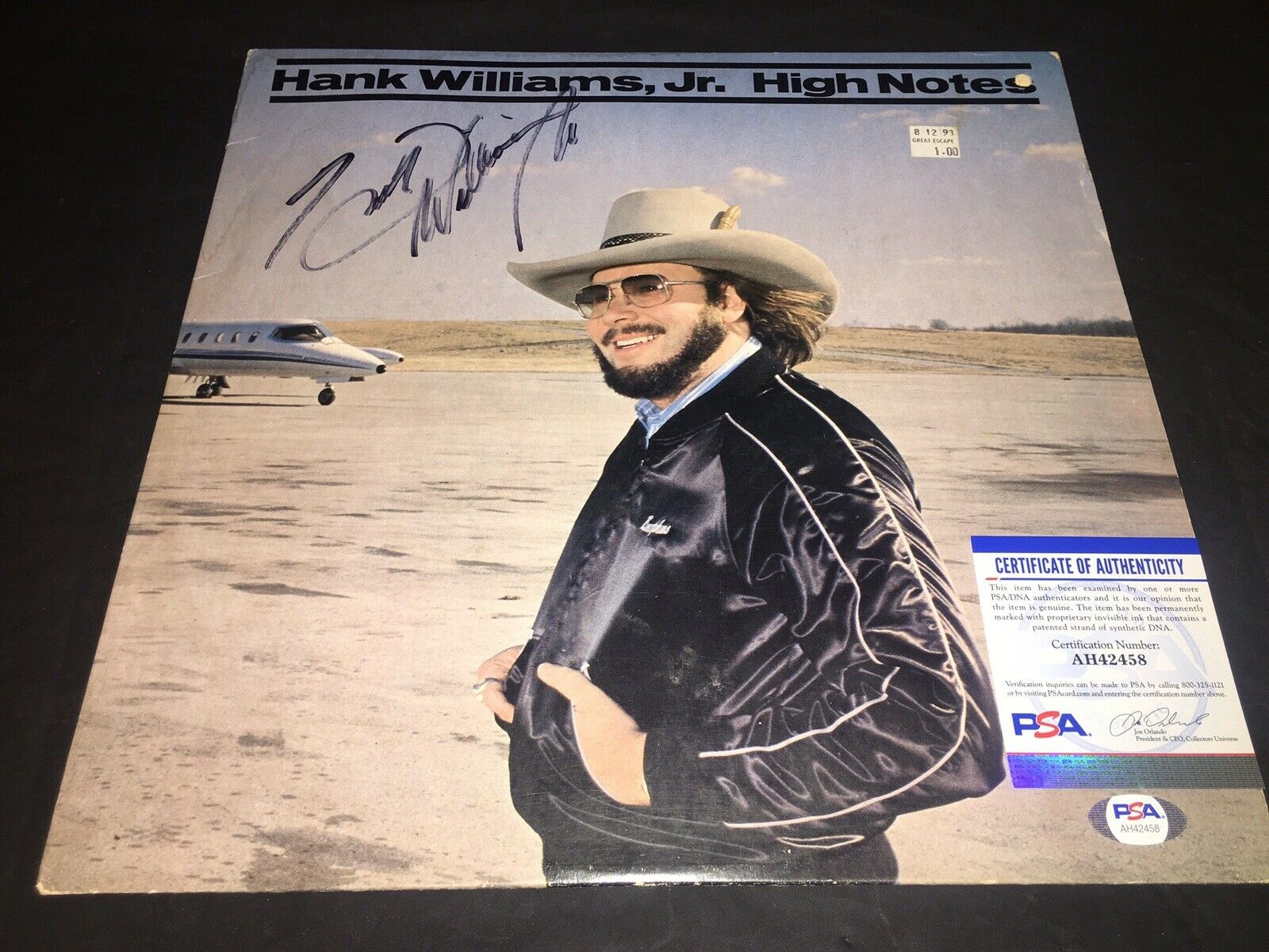 Hank Williams Jr Signed High Notes Vinyl Album Country ...