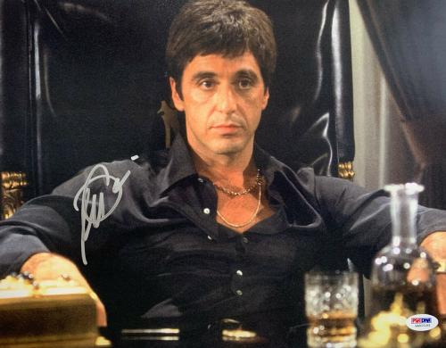 Al Pacino Autographed 11x14 Scarface Photo Tony Montana At Desk
