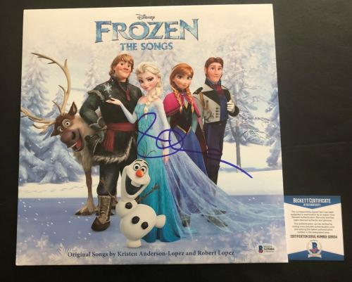 Idina Menzel signed CD Holiday Wishes Disney Frozen Star Elsa Beckett BAS Authen 