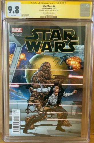 Han Solo CGC 9.8 Signed Harrison Ford Star Wars #4 Marvel Comic Signature Series