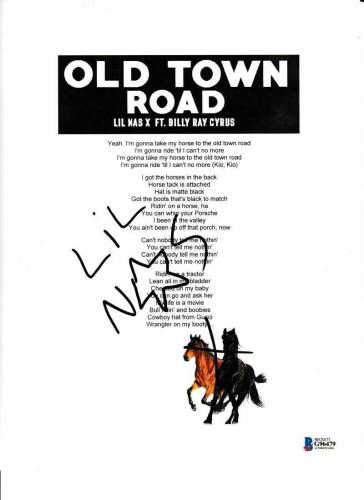 7 7X7 album cover promo *OLD TOWN ROAD* autographed W//COA LIL NAS X signed
