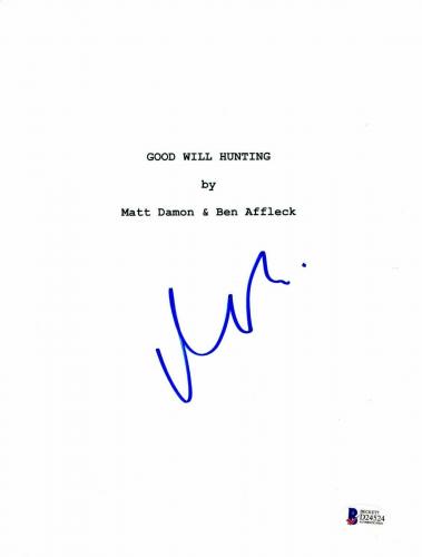Matt Damon Signed Autographed GOOD WILL HUNTING Full Movie Script Screenplay COA 