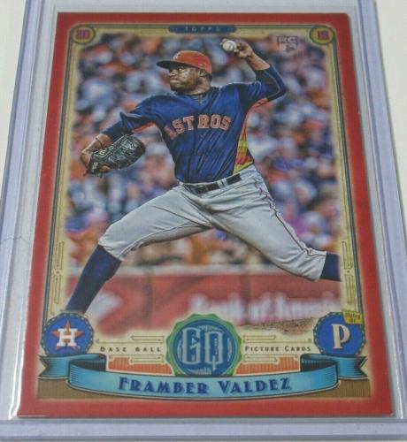 2019 Topps Gypsy Queen #217 Framber Valdez Red Border Ssp Rookie Rc #d 09/10