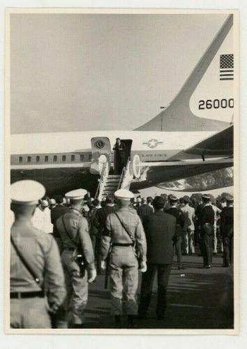1963 President John F. Kennedy Berlin Trip, Deplaning Air Force One, Wire Photo