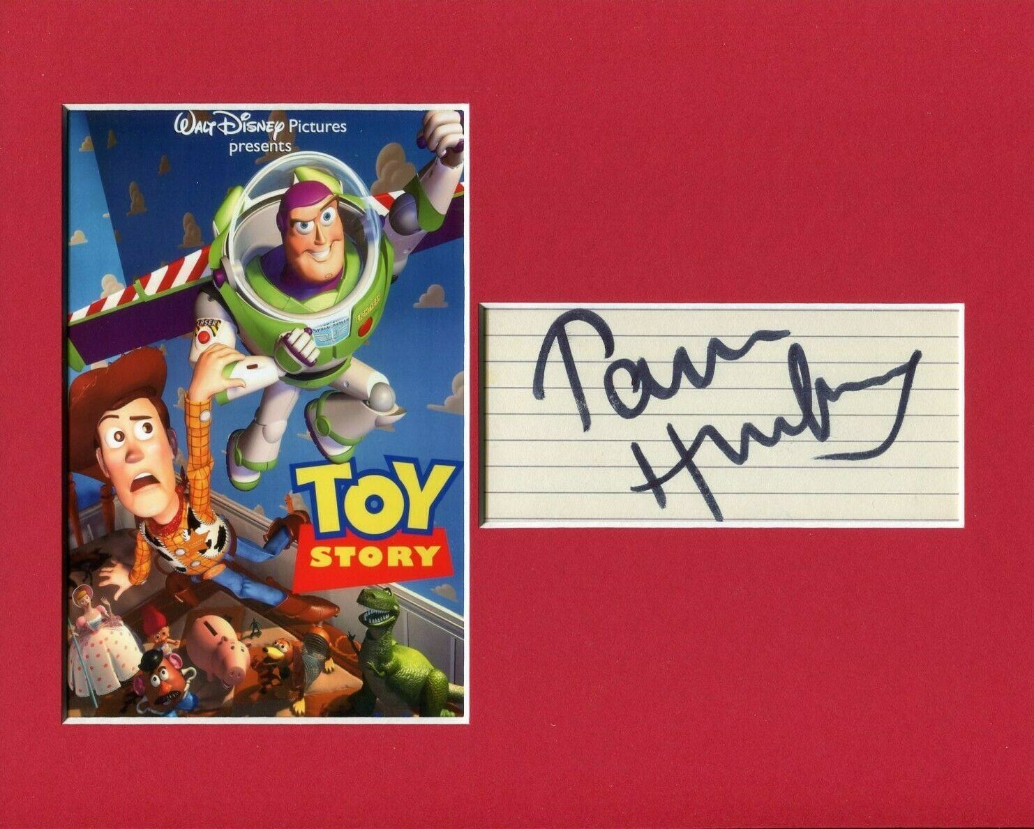 Tom Hanks Toy Story Disney Voice Woody Signed Autograph Photo Display