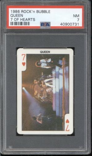 1986 Rock'n Bubble QUEEN PSA 7 NM Playing Card Rock & Roll Music Group