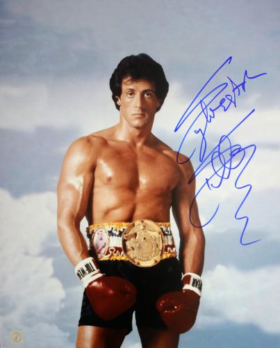 autographed sylvester stallone