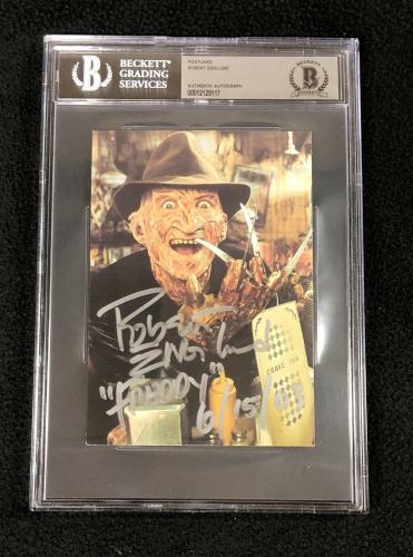 Robert Englund Signed A Nightmare On Elm Street Postcard #1 BAS Authenticated