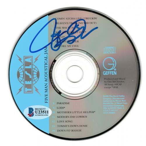 Jeff Keith Autographed Tesla Five Man Acoustical Jam CD with Cover Beckett Authenticated
