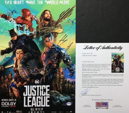 Gal Gadot Wonder Woman Reprint SIGNED 12x18" Poster #2 RP Justice League 