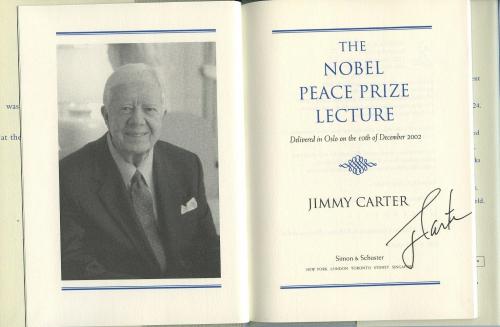 Jimmy Carter Signed Autographed Nobel Peace Prize Book 1/1 Rare!! Proof!!!!