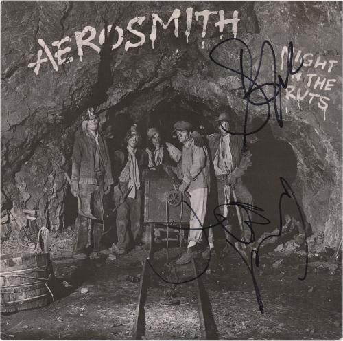 Steven Tyler and Joe Perry Aerosmith Autographed Night in the Ruts Music Album - JSA