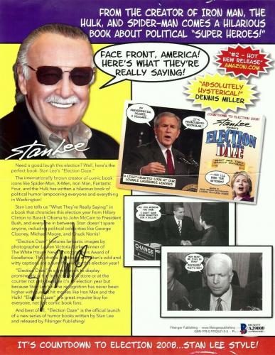 Stan Lee Signed Autographed 8.5x11 Magazine Ad Marvel Creator PSA A29000