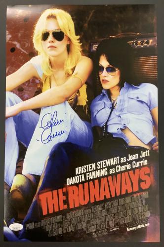 Cherie Currie signed microphone The Runaways Joan Jett  Lita Ford JSA coa 