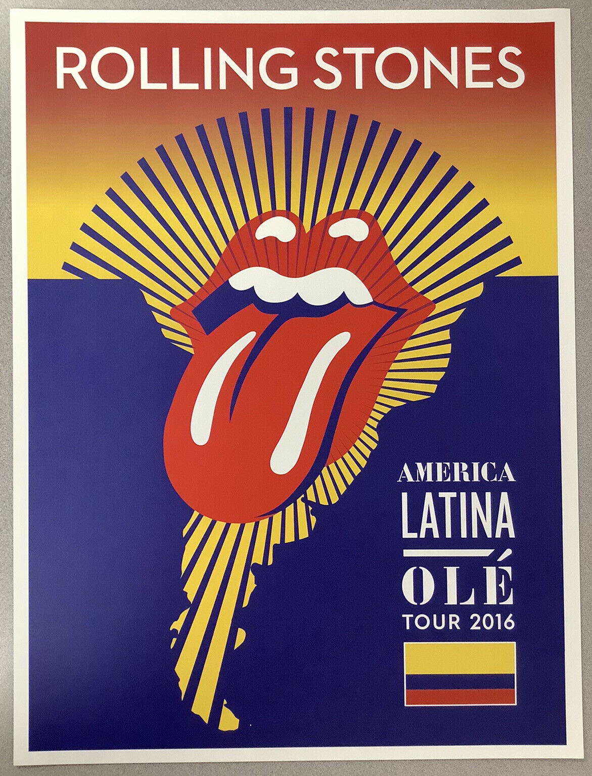 Rolling Stones Concert Poster Colombia America Latina Ole ...