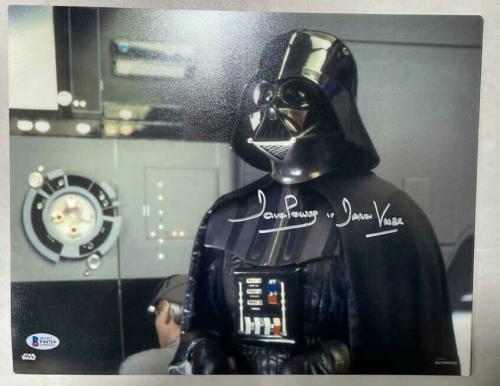 Dave David Prowse Signed Topps Star Wars Darth Vader 11x14 Photo Beckett BAS 6