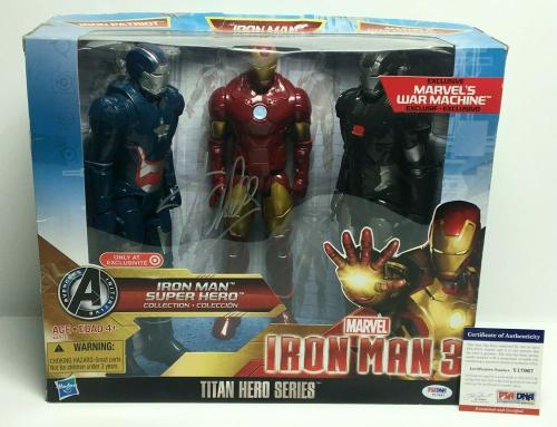 Stan Lee Signed Marvel Iron Man 3 Titan Hero Series Action Figure Set PSA Y17967