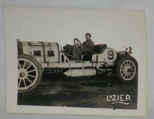 1911 Teddy Tetzlaff in Lozier Race Car Original Photo Taken at Lozier Factory