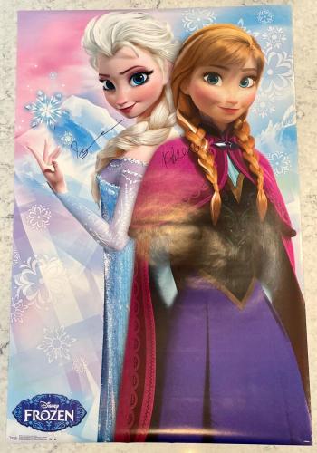Kristen Bell & Idina Menzel Disney Frozen Dual Signed 34x22 Poster W/ DG COA