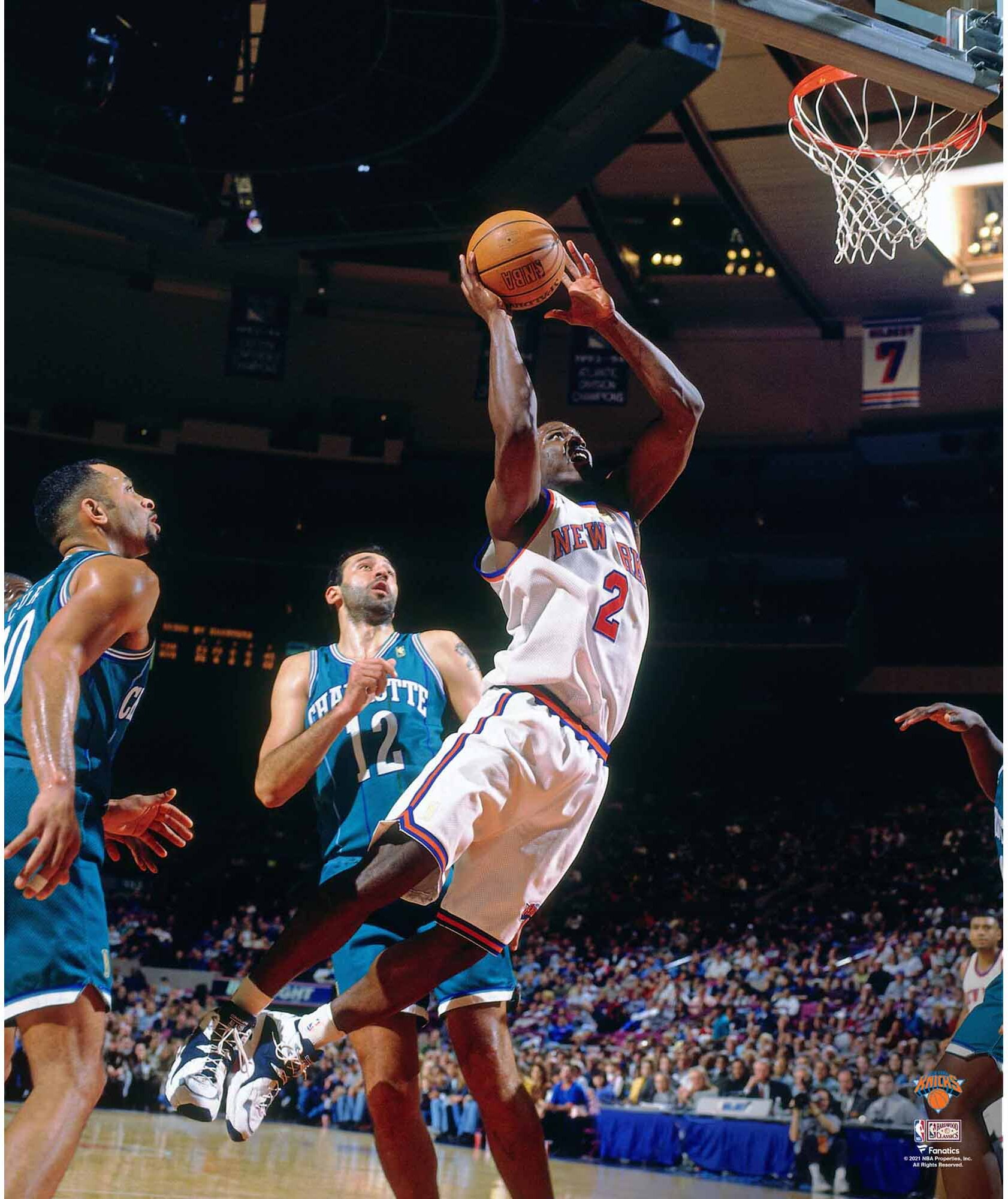Larry Johnson New York Knicks Unsigned Layup Vs Charlotte Hornets Photograph Larry Johnson New York Knicks Unsigned Layup Vs Charlotte Hornets Photograph