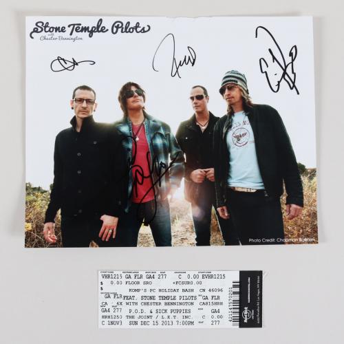 2018 ✎SIGNED♫ by STONE TEMPLE PILOTS BAND MEMBERS Autographed Insert Vinyl LP 