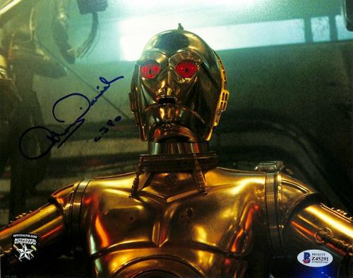 ANTHONY DANIELS Signed STAR WARS "C3-P0" 8x10 Photo OFFICIAL PIX & Beckett BAS