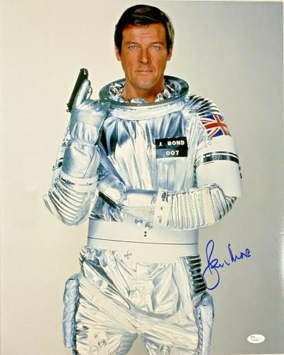 Roger Moore Signed 16x20 James Bond Photograph James Spence JSA COA
