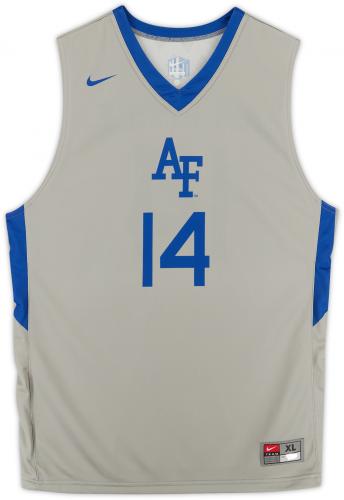 Air Force Falcons Team-Issued #14 Gray Jersey with Blue Collar from the Basketball Program - Size XL