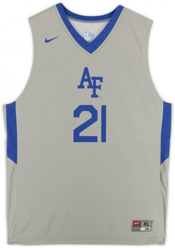 Air Force Falcons Team-Issued #21 Gray Jersey with Blue Collar from the Basketball Program - Size XL