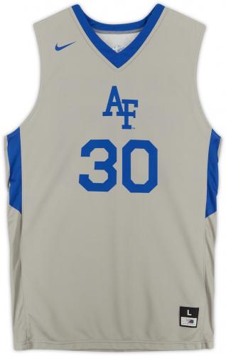 Air Force Falcons Team-Issued #30 Gray Jersey with Blue Collar from the Basketball Program - Size L