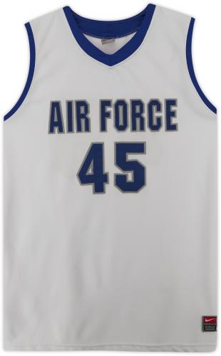 Air Force Falcons Team-Issued #45 White Jersey with Blue Collar from the Basketball Program - Size 2XL