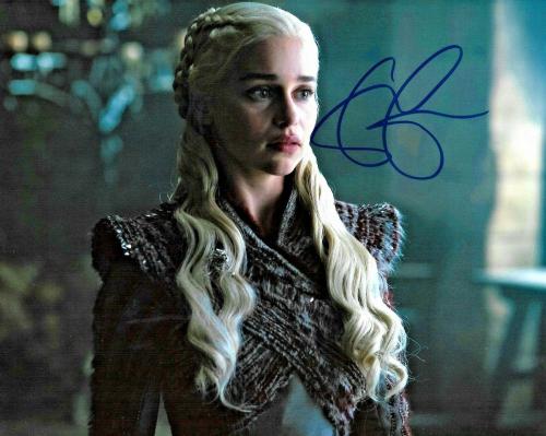 Emilia Clarke Game Of Thrones Daenerys Targarye Signed 8x10 Auto Photo DG COA C
