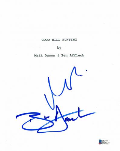 Robin Williams & Matt Damon Autogramm Autograph Good Will Hunting 
