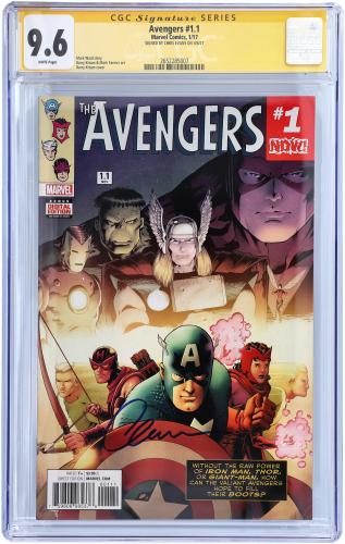 Chris Evans Captain America Autographed Avengers #1.1 Comic Book - CGC Graded 9.6