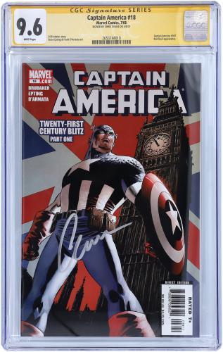 Chris Evans Captain America Autographed Captain America #18 Comic Book - CGC Graded 9.6