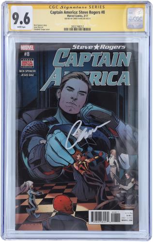 Chris Evans Captain America Autographed Captain America: Steve Rogers #8 Comic Book - CGC Graded 9.6