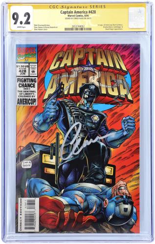 Chris Evans Captain America Autographed Captain America #428 Comic Book - CGC Graded 9.2