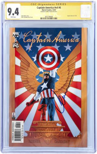 Chris Evans Captain America Autographed Captain America #6 Comic Book - CGC Graded 9.4