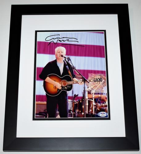 Graham Nash Signed - Autographed Crosby, Stills & Nash 8x10 inch Photo BLACK FRAME + PSA/DNA COA