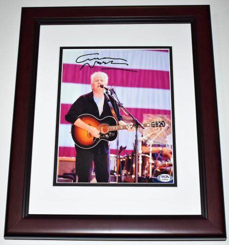 Graham Nash Signed - Autographed Crosby, Stills & Nash 8x10 inch Photo MAHOGANY FRAME + PSA/DNA COA