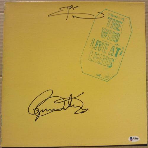 Pete Townshend Roger Daltrey signed The Who Album Live at Leeds BAS Beckett auto