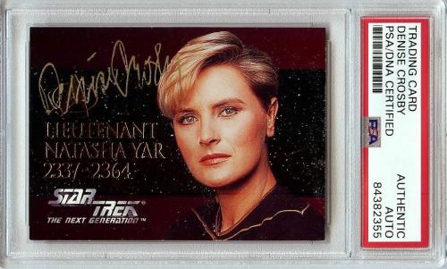 Denise Crosby Autographed 8"x10" Photo as Lieutenant Tasha Yar in Star Trek TNG 