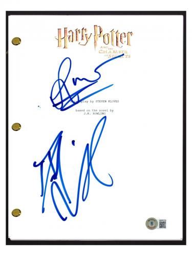 Daniel Radcliffe Rupert Grint Signed Harry Potter Chamber Secrets Script BAS COA