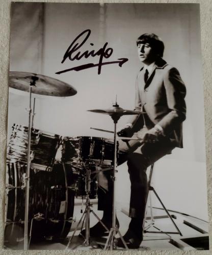 RINGO STARR Signed Photograph Pop Star Drummer THE BEATLES preprint 