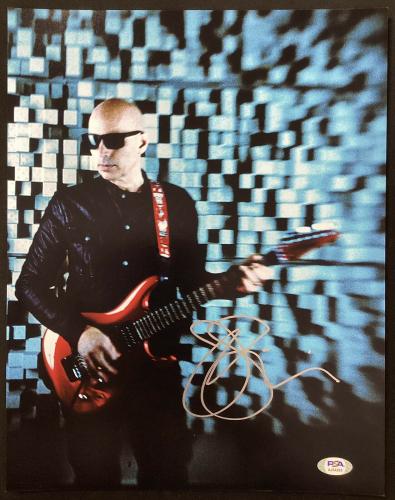 Joe Satriani Signed Photo 11x14 Guitarist Autograph Mick Jagger HOF PSA/DNA 1