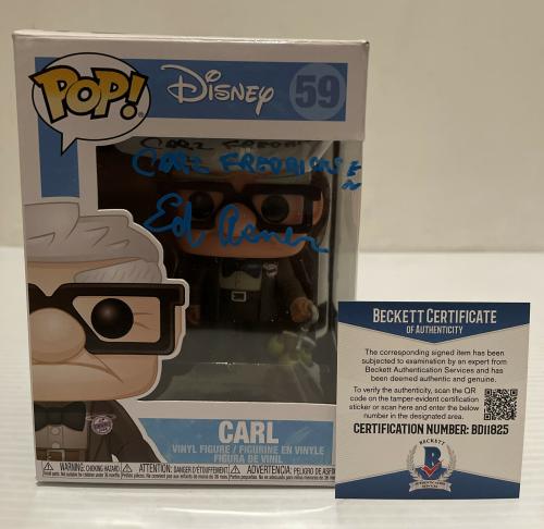 Ed Asner Signed Autographed Carl UP Disney Pixar  Funko Pop 59 Beckett COA 9