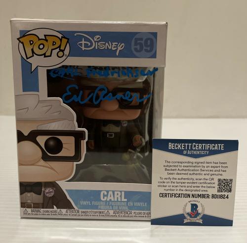 Ed Asner Signed Autographed Carl UP Disney Pixar  Funko Pop 59 Beckett COA 10